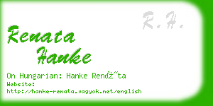 renata hanke business card